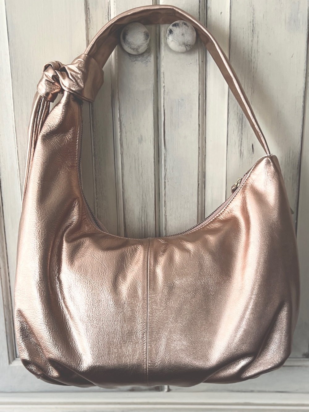 🟠NWT ORVIETO by Estel Park “Bella Lucido” Leather Shoulder Bag in Indian Copper - Picture 4 of 13